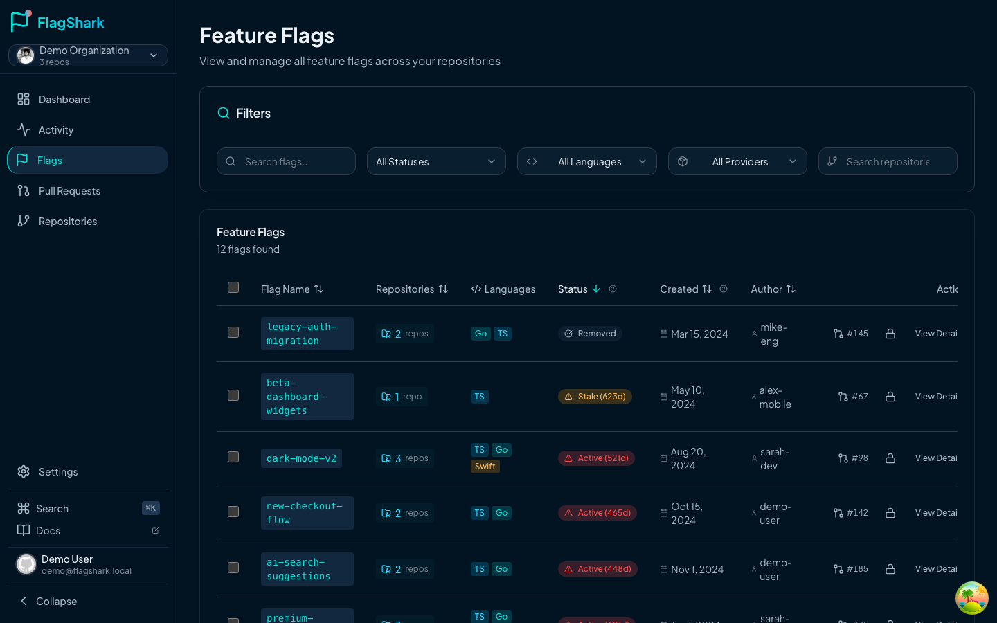 Flag Lifecycle Management | FlagShark Docs